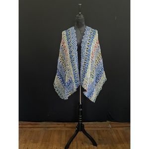 Autumn Cape/wrap with Sleeves and pockets Navy Blue